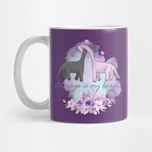 Hugging Dinosaurs - Valentine's Day Mug